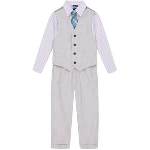 Nautica Baby Boys Pinstripe Vest Set - Gray - Size 12M